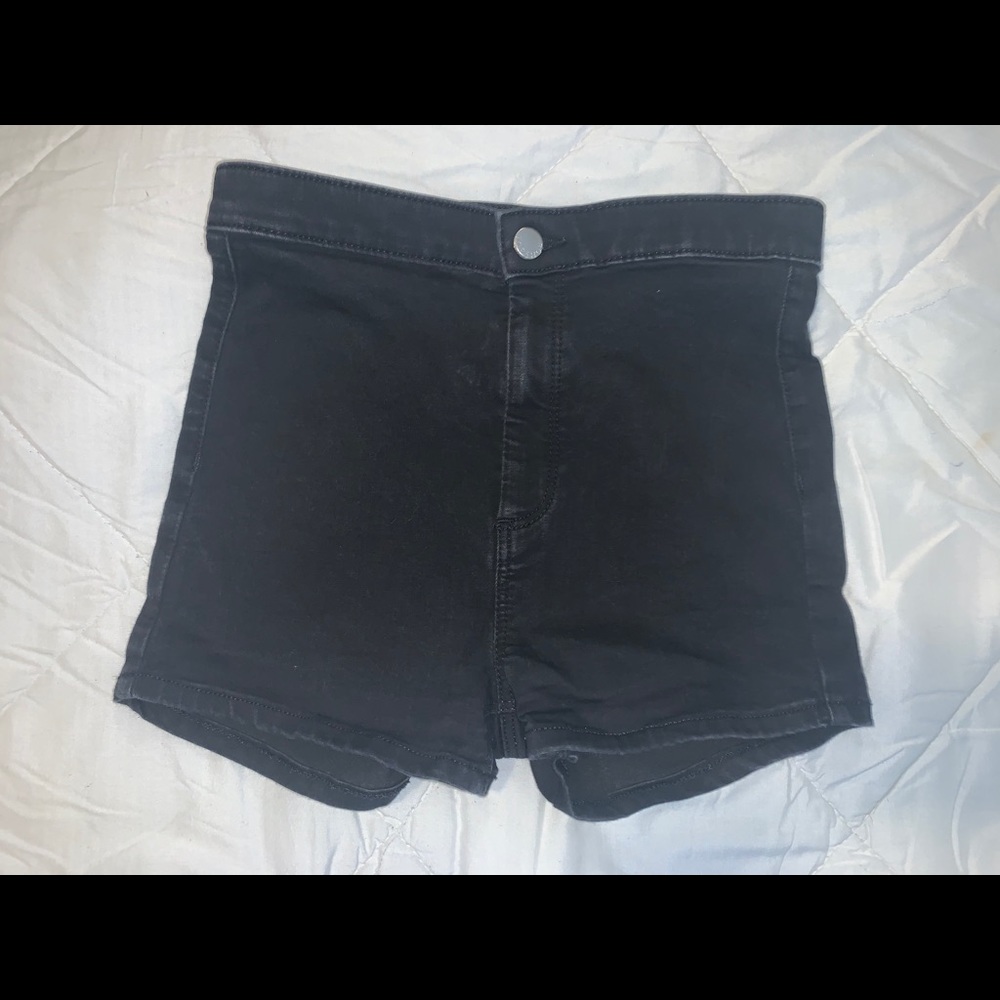 Black jean shorts
